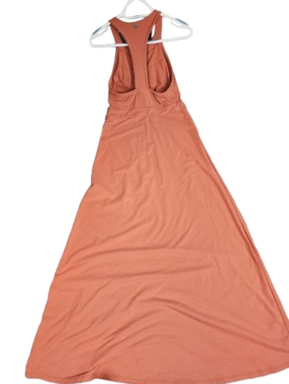 Prana Women's Peach Color Calexico Scoop-Neck Solid Shelf Bra Maxi Dress Small - Picture 7 of 13